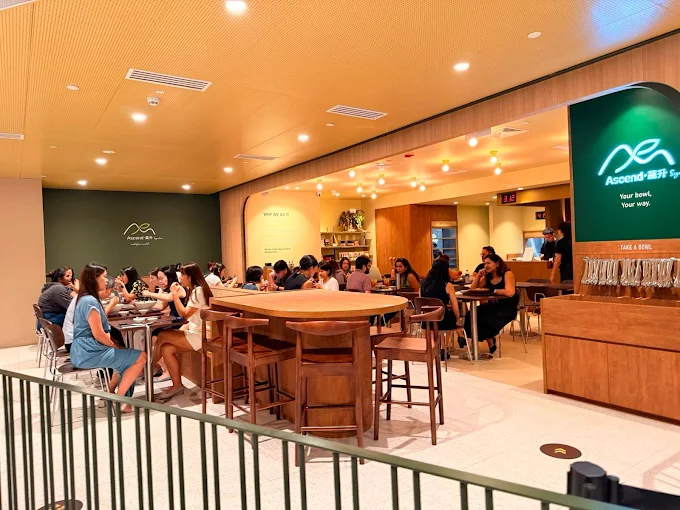 Guests dining at the busy Ascend Signature outlet